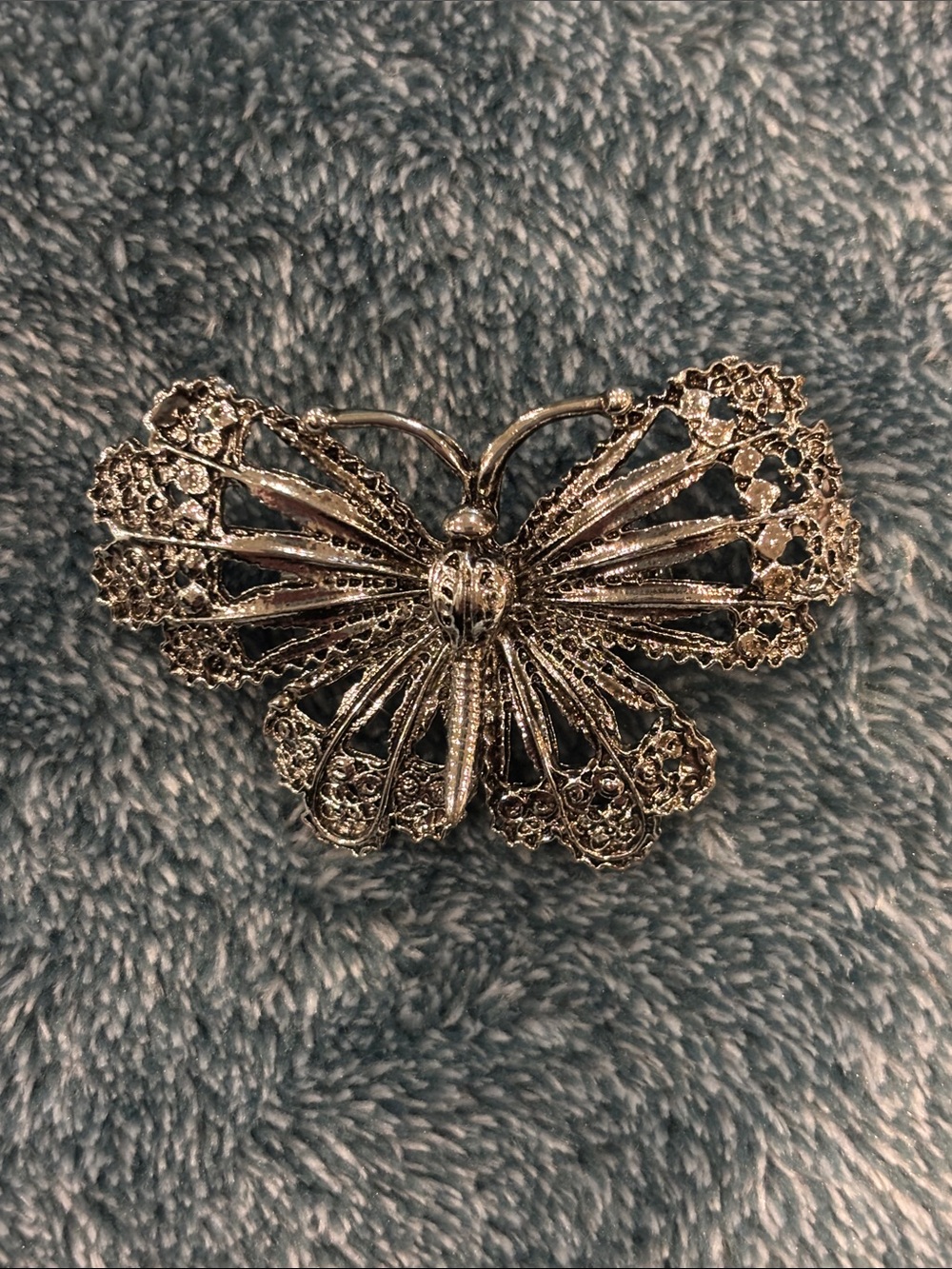 1940s Vintage Silver Butterfly Brooch - Women's Jewelry